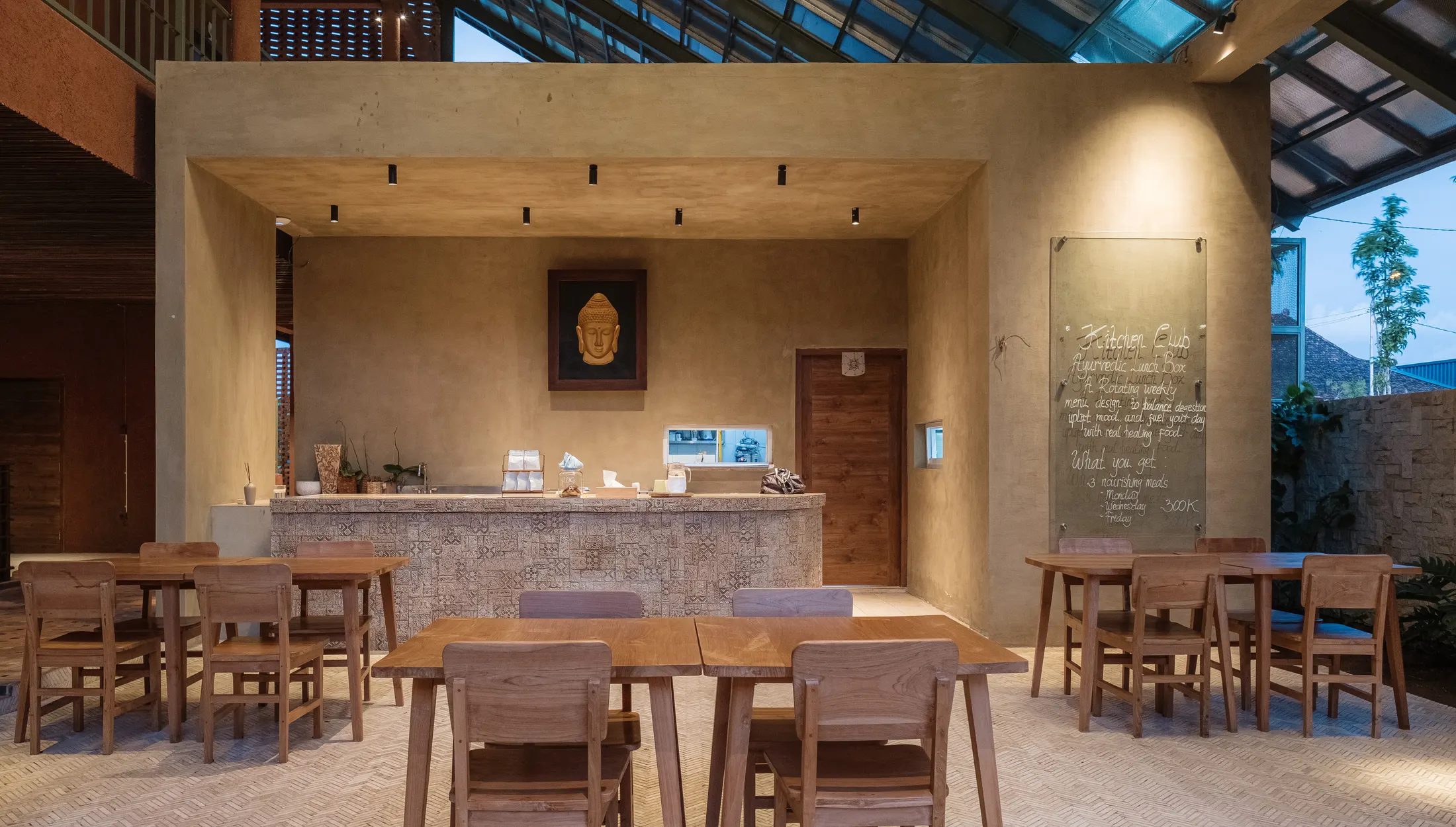Vedic Kitchen dining space at Vedic Path Bali